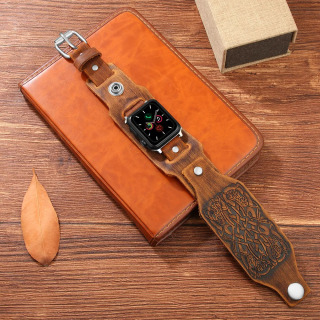 Ремешок кожаный для Apple Watch Band 40 мм 41 мм 44 мм 45 мм 49 мм iWatch Series 4 5 6 7 8 Ultra