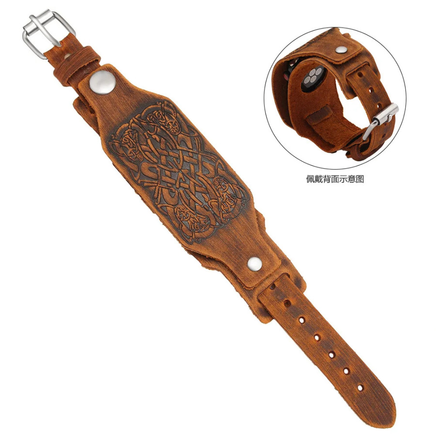 Ремешок кожаный для Apple Watch Band 40 мм 41 мм 44 мм 45 мм 49 мм iWatch Series 4 5 6 7 8 Ultra