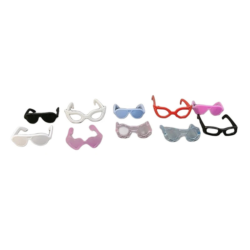 20pcs Dolls Accessories Mini Plastic Glasses For High Dolls For  Dolls House Kids Toy Party Glasses