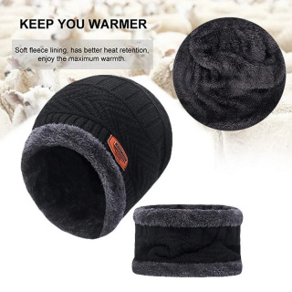 Qishki shlyapa Erkaklar Fleece sharf Ayollar charm trikotaj bo'yin shlyapa qalin jun issiq Balaclava chang'i niqobi Skullies Beanies
