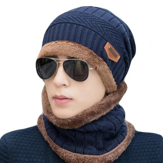Qishki shlyapa Erkaklar Fleece sharf Ayollar charm trikotaj bo'yin shlyapa qalin jun issiq Balaclava chang'i niqobi Skullies Beanies