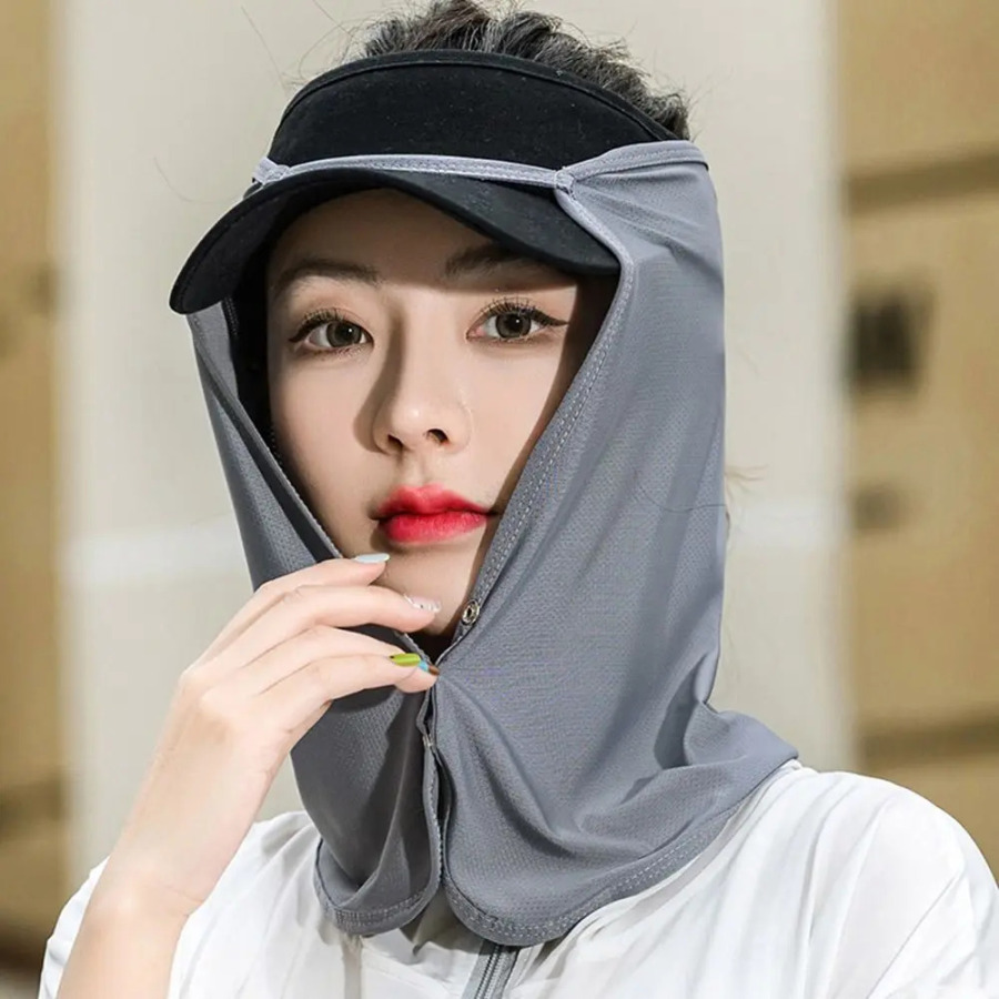 Qopqoq niqobi ipak sharf bo'yin himoyasi yuz sharflari yozgi erkaklar yuz sharflari UVga qarshi yuz himoyasi Quyosh pardasi quyosh niqobi