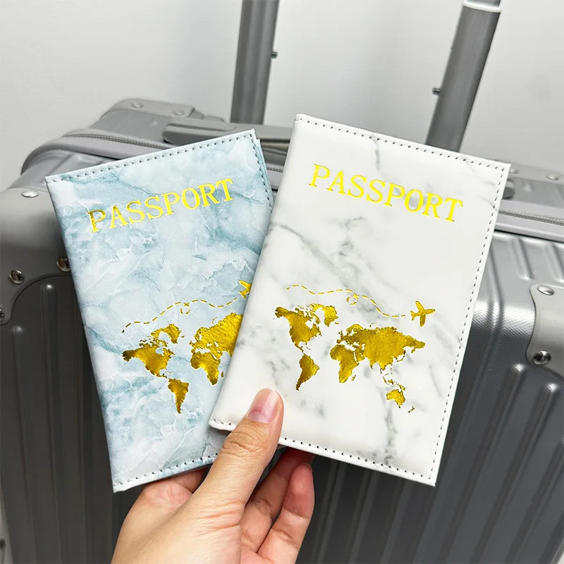 Yangi PU teri pasport ushlagichi Pasport qoplamalari Sayohat pasporti uchun himoya sumkasi Kredit karta egasi sayohat aksessuarlari