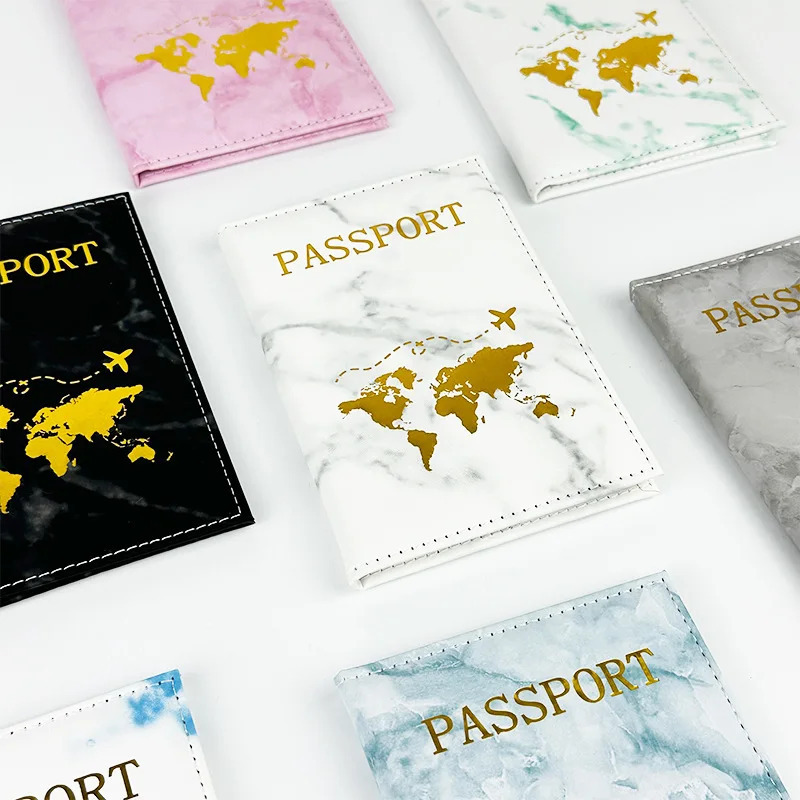 Yangi PU teri pasport ushlagichi Pasport qoplamalari Sayohat pasporti uchun himoya sumkasi Kredit karta egasi sayohat aksessuarlari