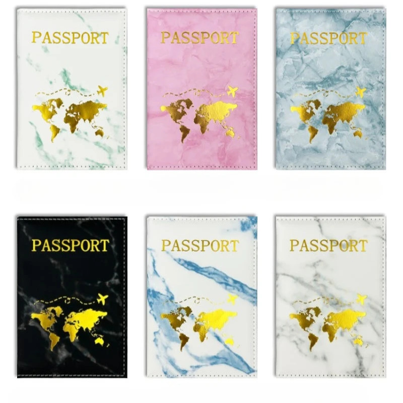 Yangi PU teri pasport ushlagichi Pasport qoplamalari Sayohat pasporti uchun himoya sumkasi Kredit karta egasi sayohat aksessuarlari