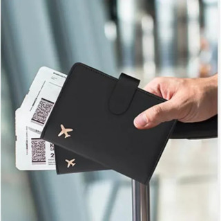 Erkaklar va ayollar uchun PU charm pasport ushlagichi Kredit karta ushlagichi hamyonli himoya sumkasi bilan sayohat pasporti ushlagichi