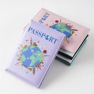 Ayollar erkaklar uchun pasport muqovalari Multfilm bosma pasport ushlagichi Parvoz chiptasi kliplari ID bank kredit karta egasi Sayohat pasporti tashkilotchisi