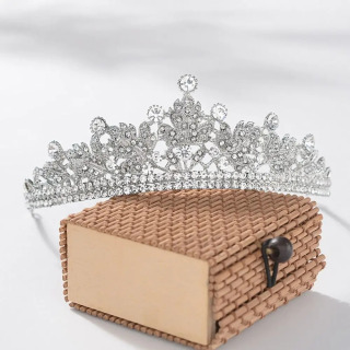 To'y soch aksessuarlari suv tomchisi kristalli Tiara hashamatli rinstones malika bosh tasmasi Royal toj yorqin bosh kiyimi