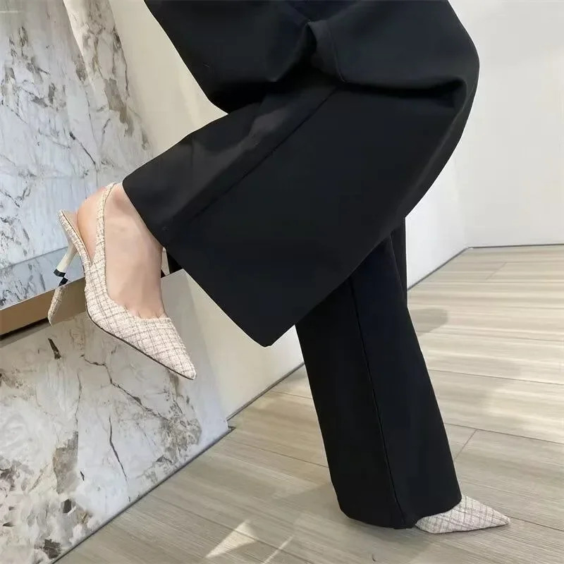 Moda brendi Ayollar trikotaj baland poshnali platforma sandallari uchli oyoq