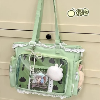 Balet qizlari katta hajmli Kawaii Itabag yapon shaffof elkama-sumkalari JK Do'stlar uchun sovg'a o'smir maktab sumkalari