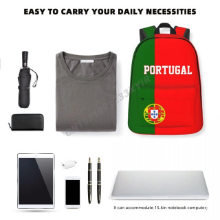 Uniseks Portugaliya bayrog'i xalta portugal tikuvi maktab sumkasi messenger sumkasi Laptop sumkasi sayohat sumkasi sovg'a