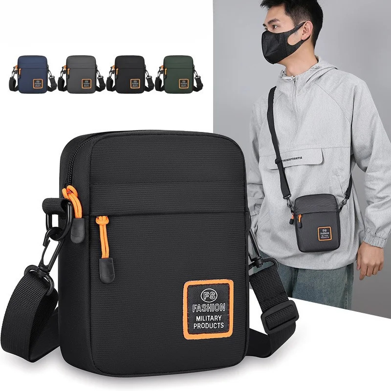 Erkaklar biznes elkama-sumkasi Casual erkaklar messenger sumkasi bardoshli erkaklar sumkasi suv o'tkazmaydigan Oksford mato sumkasi Mini mobil telefon sumkalari