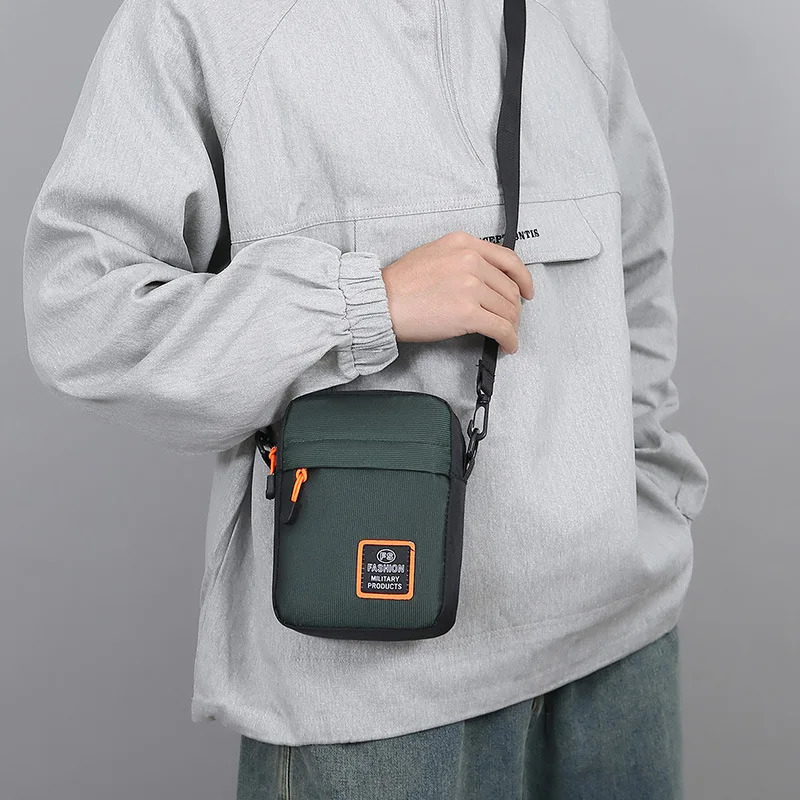 Erkaklar biznes elkama-sumkasi Casual erkaklar messenger sumkasi bardoshli erkaklar sumkasi suv o'tkazmaydigan Oksford mato sumkasi Mini mobil telefon sumkalari