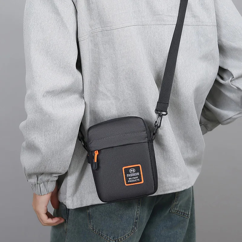 Erkaklar biznes elkama-sumkasi Casual erkaklar messenger sumkasi bardoshli erkaklar sumkasi suv o'tkazmaydigan Oksford mato sumkasi Mini mobil telefon sumkalari