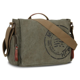 Erkaklar uchun kanvas messenjer sumkalari moda biznesi Vintage bosilgan crossbody sayohat sumkalari