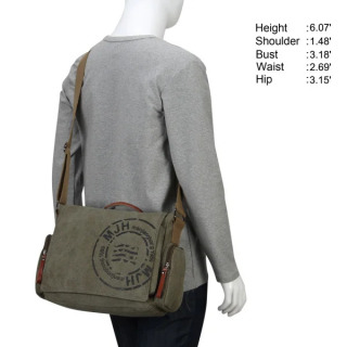 Erkaklar uchun kanvas messenjer sumkalari moda biznesi Vintage bosilgan crossbody sayohat sumkalari