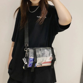 Yelka sumkalari erkaklar modasi minimalist shaffof sumkalar ko'p qirrali yapon uslubidagi dekorativ suv o'tkazmaydigan sumkalar Unisex Chic Bolsas Para Hombre