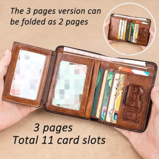 Кошелек из натуральной кожи в деловом ретро-стиле с Rfid-защитой, короткий держатель для карт, бумажники для мелочи, мужской деловой держатель