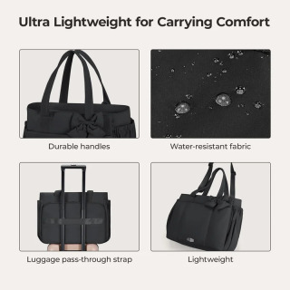 BAGSMART школьная сумка-тоут для женщин большая вместительная сумка через плечо для работы в колледже, прочная сумка для ноутбука