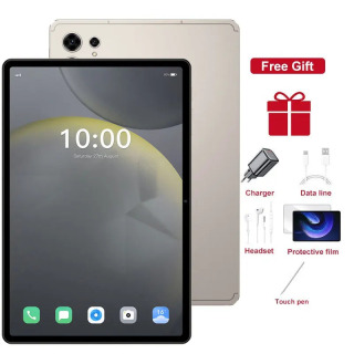 Планшеты Pad 25 Pro 22 ГБ+2 ТБ, высококлассные оригинальные 10,1-дюймовые планшеты на Android 15, 5G, с двумя SIM-картами, Wi-Fi, GPS, для детей, глобальная версия БЕЛЫЙ одиннадцать