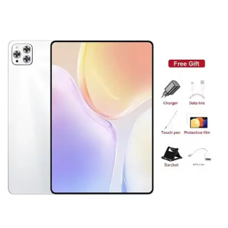 Планшет 2026 Original Tablet iPad Air Pro 11 дюймов 22 ГБ+2 ТБ, планшетный ПК на Android 14, планшет-телефон с двумя SIM-картами, 5G Wi-Fi, мини-ПК черный Тринадцать