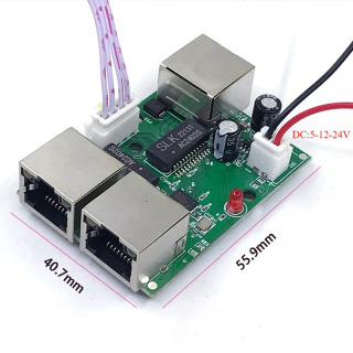 4-портовая сеть Ethernet lan 4 rj45 5 В 12 В 24 В порт головки OEM заводской прямой мини-быстрый 10/100 Мбит/с БЕЛЫЙ