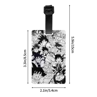 Shaxsiylashtirilgan Goku (Anime) bagaj teglari Yoqimli multfilmlar shaxsiy guvohnomalarini himoya qilish qutilari ID karta nomi teglari