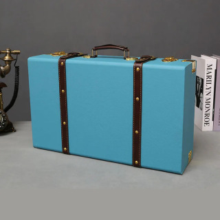 Hashamatli Vintage Trunk sayohat qo'l katta chamadonlar Charm to'shak ostida chamadon kiyim organizator saqlash qutisi antiqa savat moslashtirilgan