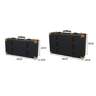 Hashamatli Vintage Trunk sayohat qo'l katta chamadonlar Charm to'shak ostida chamadon kiyim organizator saqlash qutisi antiqa savat moslashtirilgan