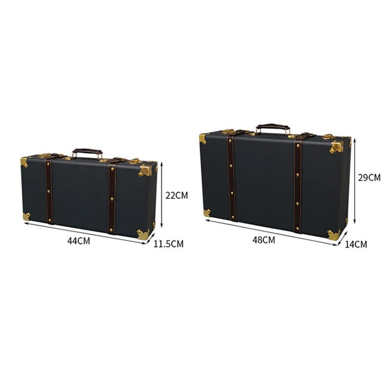 Hashamatli Vintage Trunk sayohat qo'l katta chamadonlar Charm to'shak ostida chamadon kiyim organizator saqlash qutisi antiqa savat moslashtirilgan
