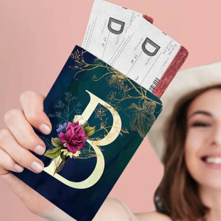 Sayohat aksessuarlari Pasport qopqog'i ID himoya sumkasi Portativ pasport va bank kartasi hamyoni ayollar erkaklar uchun gulli harfli hamyon