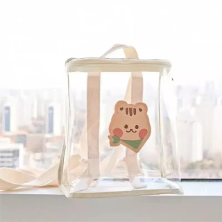 Bolalar ryukzaki Kichkintoylar uchun ryukzak ona chaqaloq sumkalari Qizlar uchun maktab sumkalari O'g'il bolalar uchun yoqimli shaffof PVX sumka Bolsas Para Niños Mochila