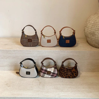 Bolalar uchun o'ralgan sumkalar Moda leopard naqshli elkama-sumka Ayollar uchun hamyon va sumkalar Ona va chaqaloq sumkasi qizlar uchun sumka sumkasi
