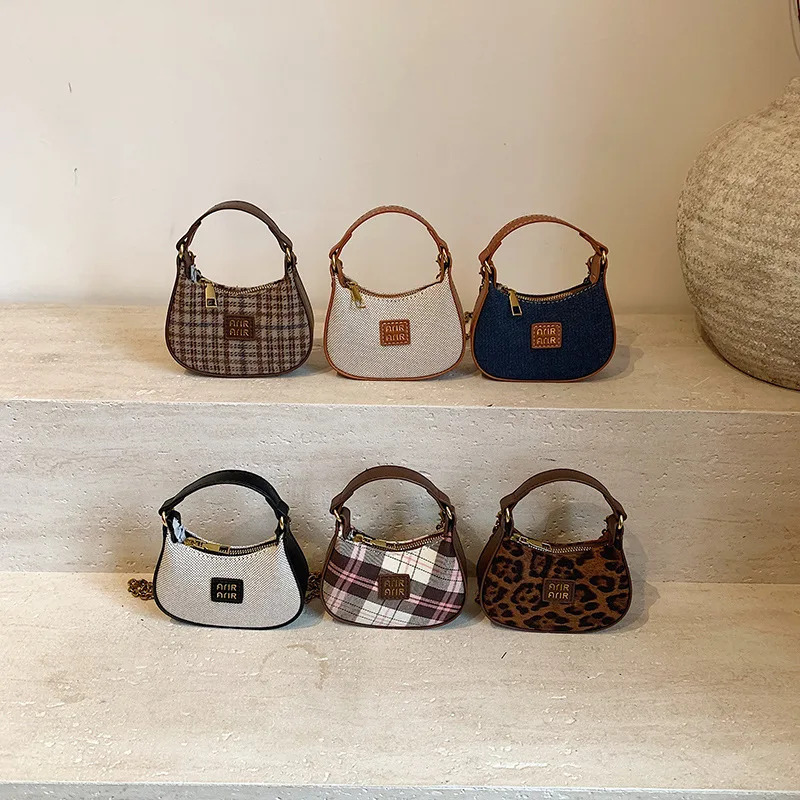 Bolalar uchun o'ralgan sumkalar Moda leopard naqshli elkama-sumka Ayollar uchun hamyon va sumkalar Ona va chaqaloq sumkasi qizlar uchun sumka sumkasi