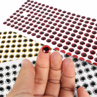 100 dona/lot baliq ovlash jozibasi ko'zlari golografik 3D 3mm 4mm 5mm 6mm simulyatsiya qilingan chivinli baliq ovlash minnow sun'iy baliq DIY ko'zli baliq ovlash vositasi