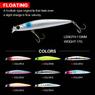 1 dona baliq ovlash lure 11cm 17g