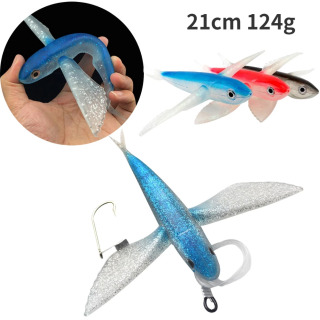 Baliq ovlash jozibasi Dengiz baliq ovlash lure Katta baliq uchuvchi sun'iy orkinos lures Baliq ovlash vositalari uchun pushti qush shaklidagi trolling tizer