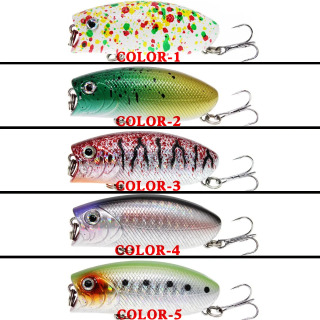 Fishing Lures Wobblers Bait-Isca Trolling-Top Feather Hooks Water Bass Yangi Sun'iy Popper