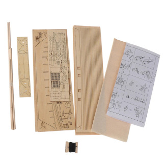 Issiq sotuvda 1: 130 DIY kema modelini yig'ish klassik yog'och qayiq yog'ochni bezash