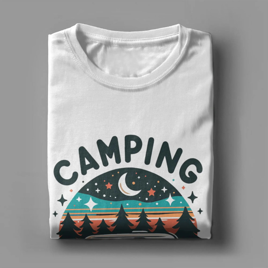 Футболка Camping Is My Therapy Футболка с рисунком костра на колесах для людей на открытом воздухе, футболки для отдыха и природе