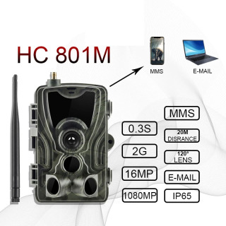 2G ov izi kamerasi 20MP 1080P MMS/SMTP/SMS simsiz yovvoyi tabiat kameralari Kamera tuzoqlari HC801M ov tungi koʻrish klipi