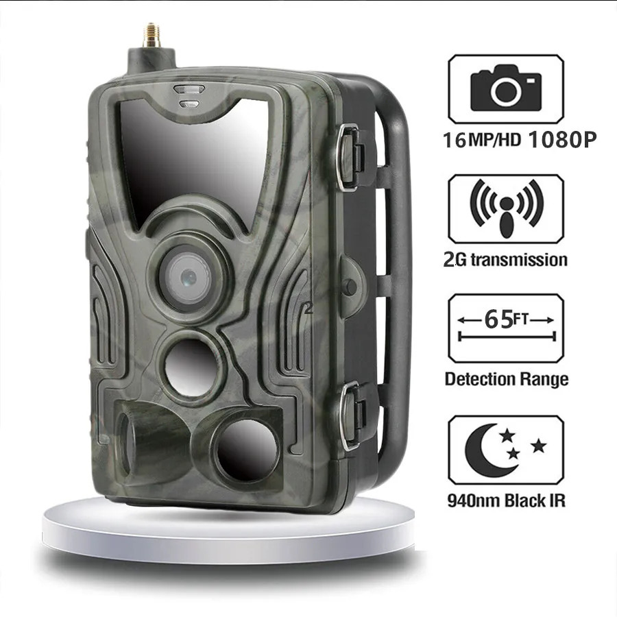 2G ov izi kamerasi 20MP 1080P MMS/SMTP/SMS simsiz yovvoyi tabiat kameralari Kamera tuzoqlari HC801M ov tungi koʻrish klipi
