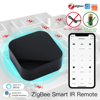 MOES Tuya ZigBee Smart ИК-пульт дистанционного управления Универсальный инфракрасный пульт дистанционного управления для умного дома работает с Alexa Google Home зеленый