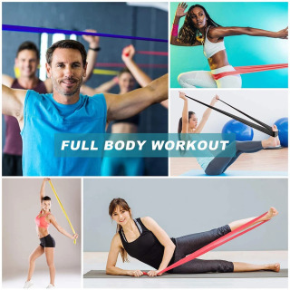 Yoga Pilates mashqlari uchun sport qarshilik bantlari Uy sport zali uchun tabiiy kauchuk lateks elastik tasma Yoga aksessuarlari