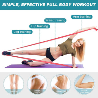 Yoga Pilates mashqlari uchun sport qarshilik bantlari Uy sport zali uchun tabiiy kauchuk lateks elastik tasma Yoga aksessuarlari