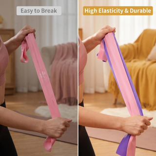 Ko'p funksiyali yoga va fitnes elastik tasmalar, yuqori sifatli, yumshoq, teriga mos, Pilates va sport zalida mashg'ulotlar uchun.