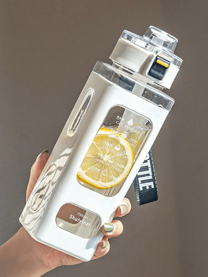 Oq portativ sport suv shishasi 700ml ochiq havoda velosipedda sayohat qilish uchun qayta foydalanish mumkin