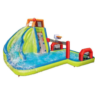 Aqua Splash Park Ochiq havo sporti suv slaydlari, toqqa chiqadigan devor va ovqatlanish mumkin bo'lgan tadbirlar, basseynli suv slaydlari.