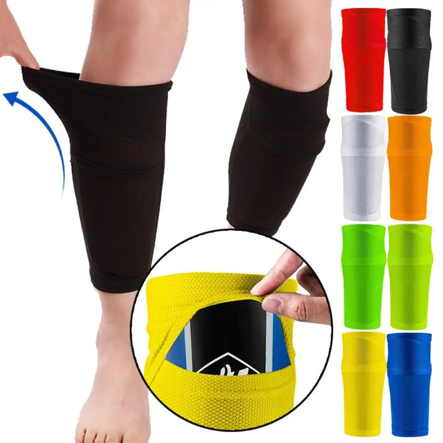 1 juft Sport Shin Guards Nafas oladigan Futbol Shin Yostiqchalari O'g'il bolalar Erkaklar uchun Neylon Oyoq Qo'riqchi Yenglari
