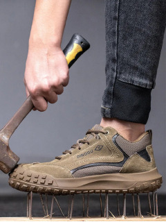 Erkaklar uchun ish poyafzallari, buzilmaydigan ish poyafzallari, Kevlar insole, po'lat burunli xavfsizlik ish poyabzali, xavfsizlik etiklari